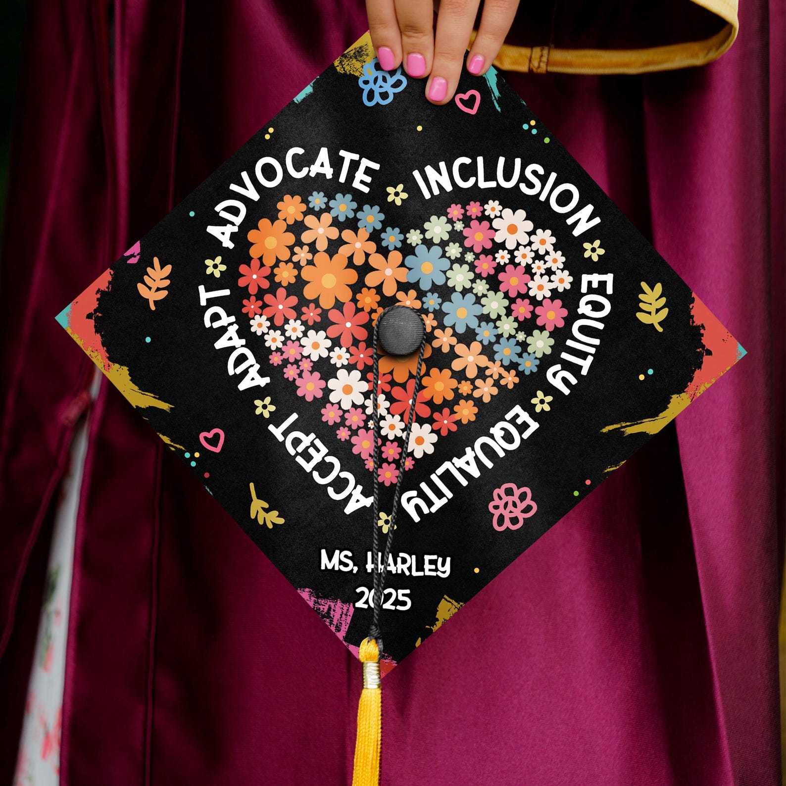 Graduation Cap Design Autism Autism Awareness Graduation Cap Topper, Customized Special Education ...