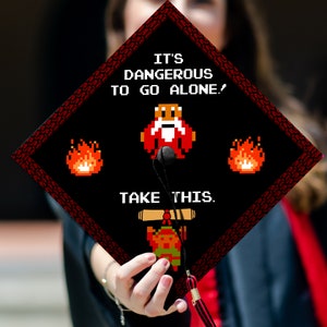 Legend Of Zelda Printed Graduation Cap Topper, Funny Grad Cap Topper, Graduation Decoration, Class of 2024