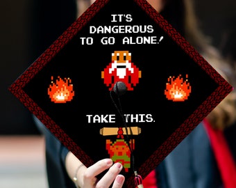 Legend Of Zelda Printed Graduation Cap Topper, Funny Grad Cap Topper, Graduation Decoration, Class of 2024