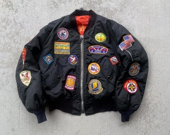 Vintage military bomber jacket