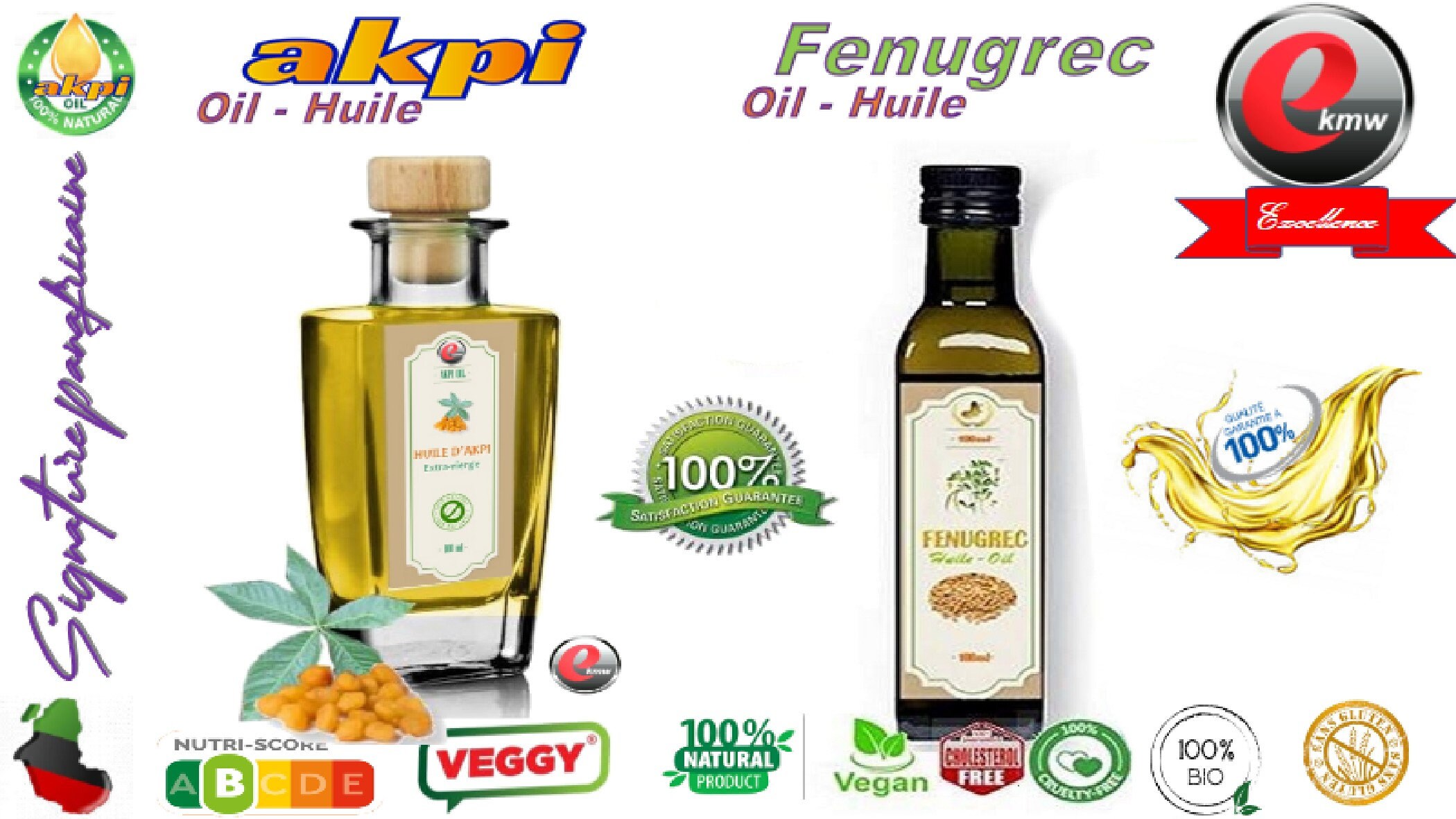Duo of Akpi Oil and Fenugreek Superior Quality 2x 100ml Limited Offer