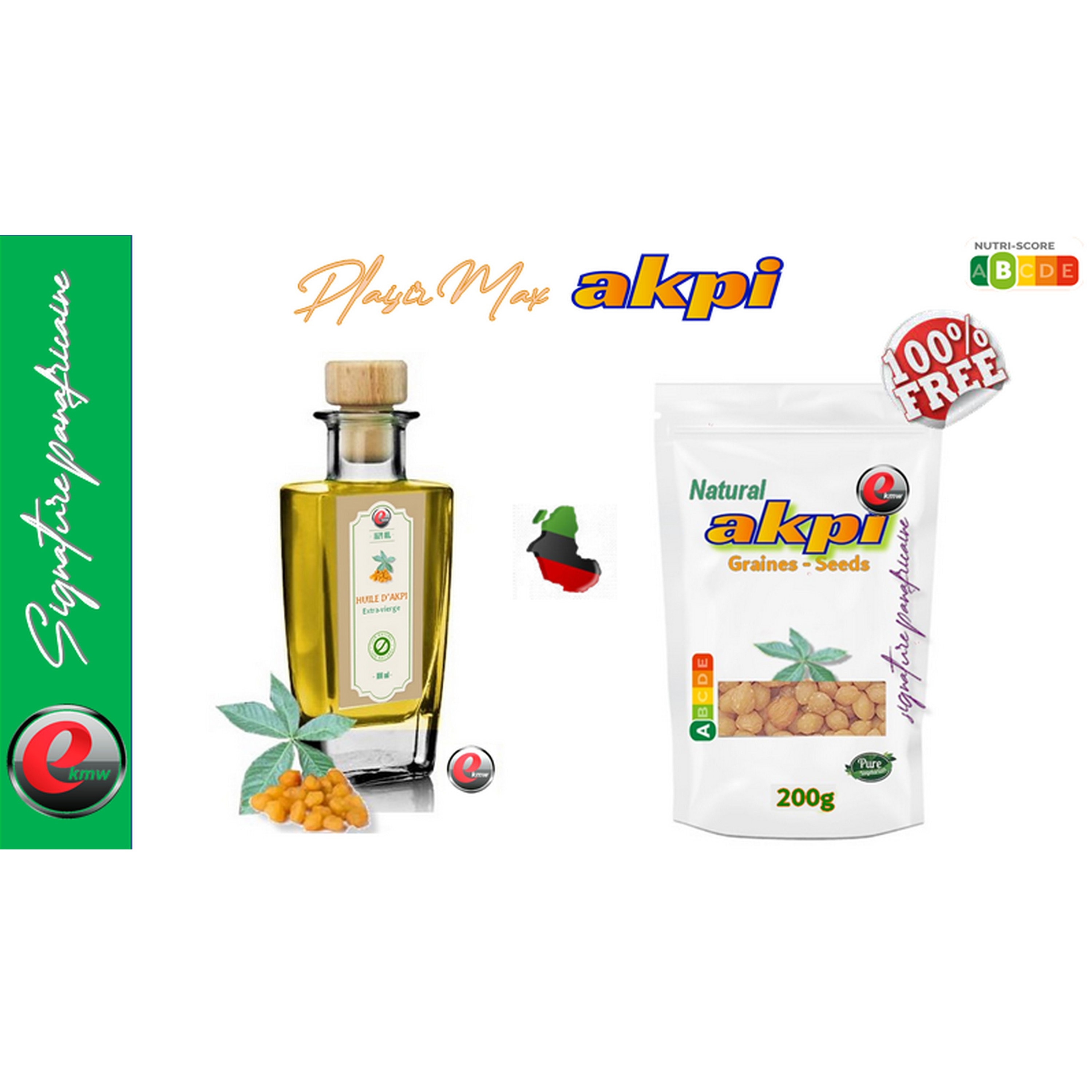 Akpi Oil, Ndjansan, Ricinodendron heudelotii, Cold Pressed, Organic, Extra Virgin