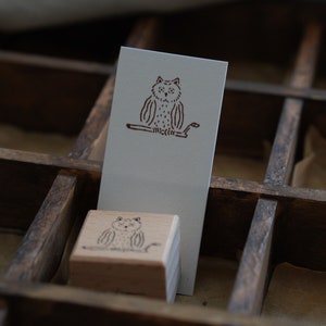 Owl Wood Mounted Rubber Stamp scrapbooking supplies, packaging, card making, gift wrapping,Paper Source image 1