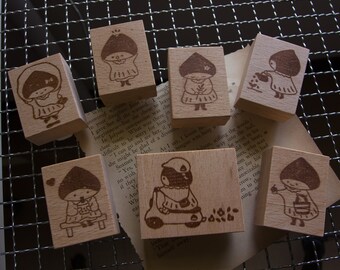 Bubble Drink Mini Wood 16mm 20mm 25mm Stamps Bubble Tea Rubber Stamp S1643