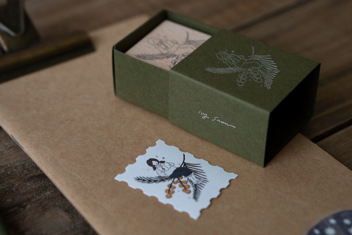 Ivy Snow Rubber Stamp - Mimosa Girl