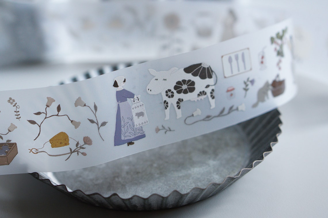 Ivy Snow Matte PET Tape - At The Farm (4cm)