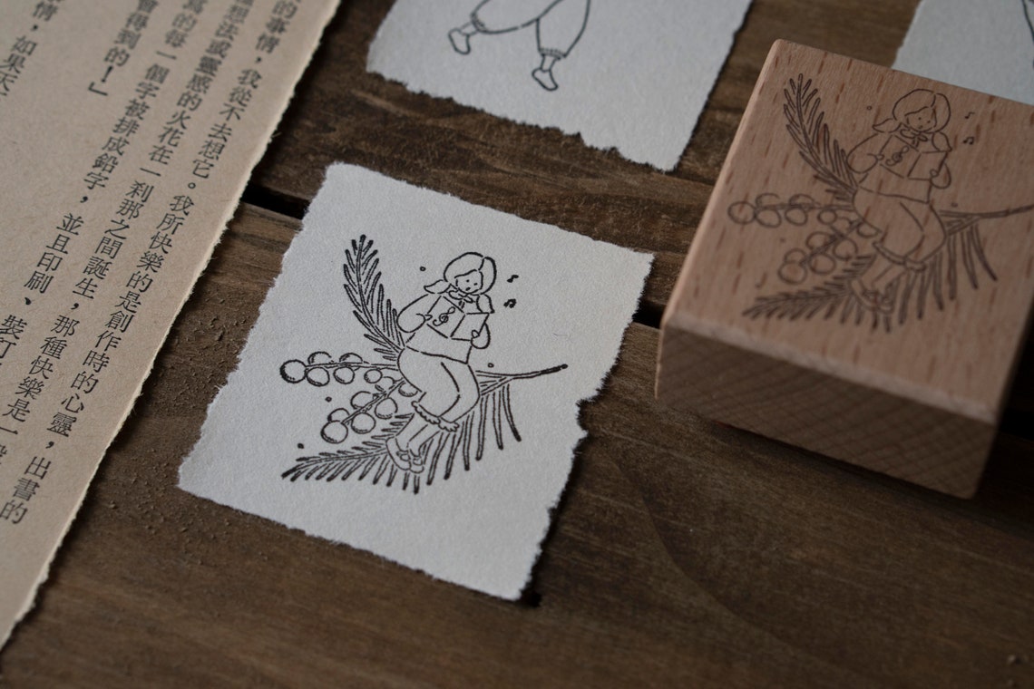 Ivy Snow Rubber Stamp - Mimosa Girl