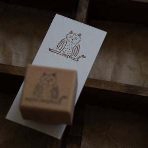 Owl Wood Mounted Rubber Stamp scrapbooking supplies, packaging, card making, gift wrapping,Paper Source image 2