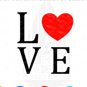Love with Red Heart svg | Love SVG | Valentines Day SVG | SVG file for Cricut | Digital Download