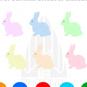 Petits lapins de Pâques couleurs pastel SVG | Pâques | SVG file for Cricut Digital Download Digital File