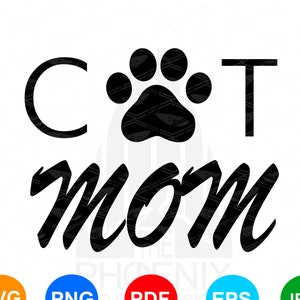Le chat de maman SVG | Animal SVG file for Cricut Digital Download Digital file