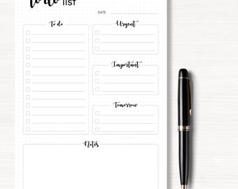 To do list printable | Minimalist planner | To Do List Printable Planner | Minimalist Daily Task List | PDF file in US Letter, A4&A5 size