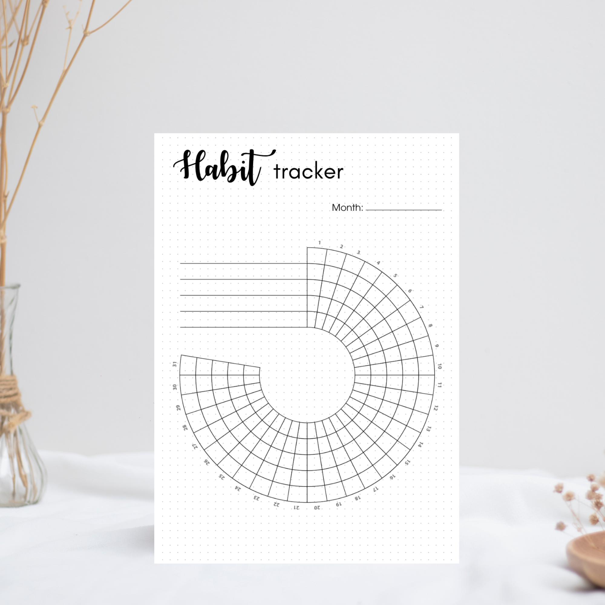 Monthly Habit Tracker Printable | Bullet Journal Printable | Minimalist ...