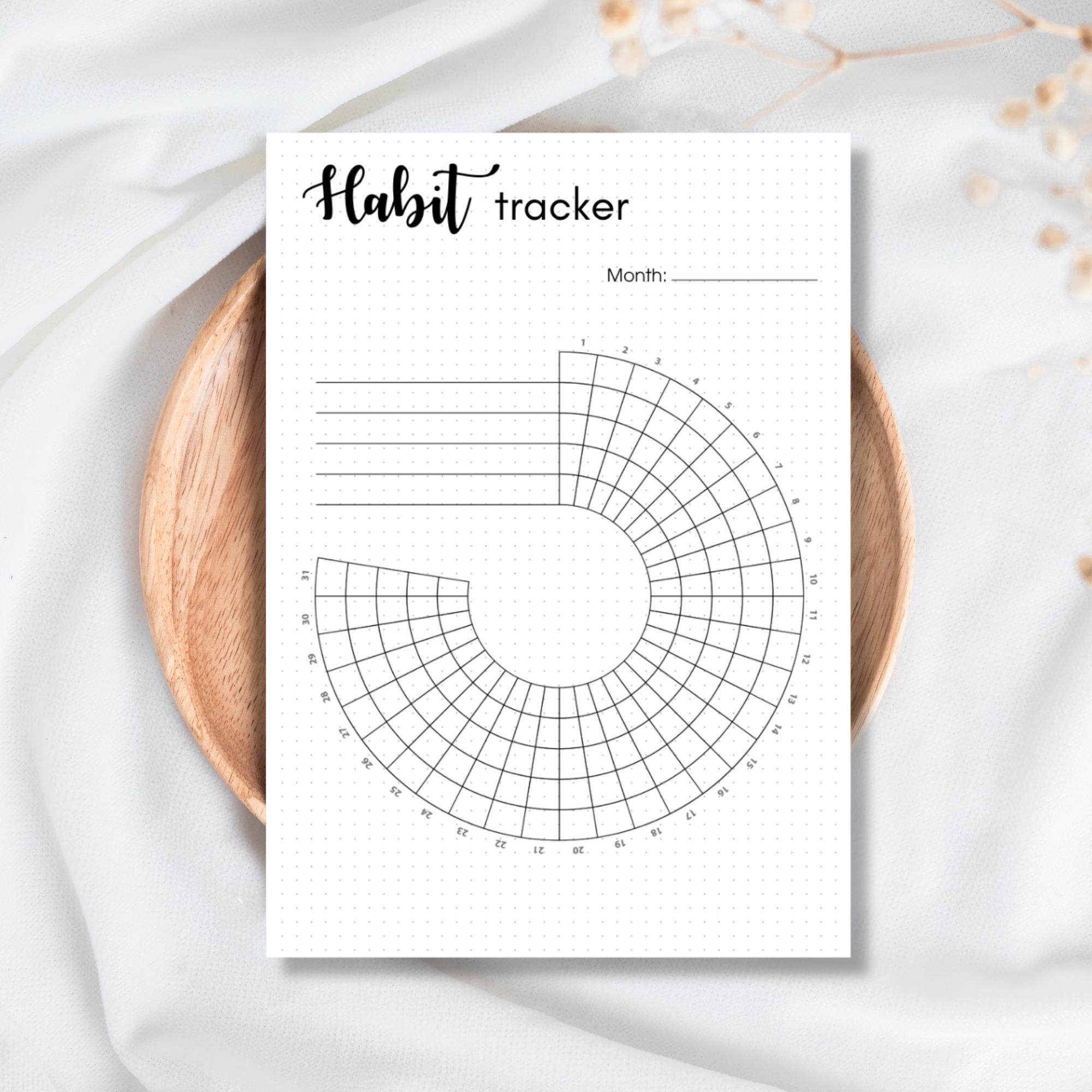 Monthly Habit Tracker Printable | Bullet Journal Printable | Minimalist ...