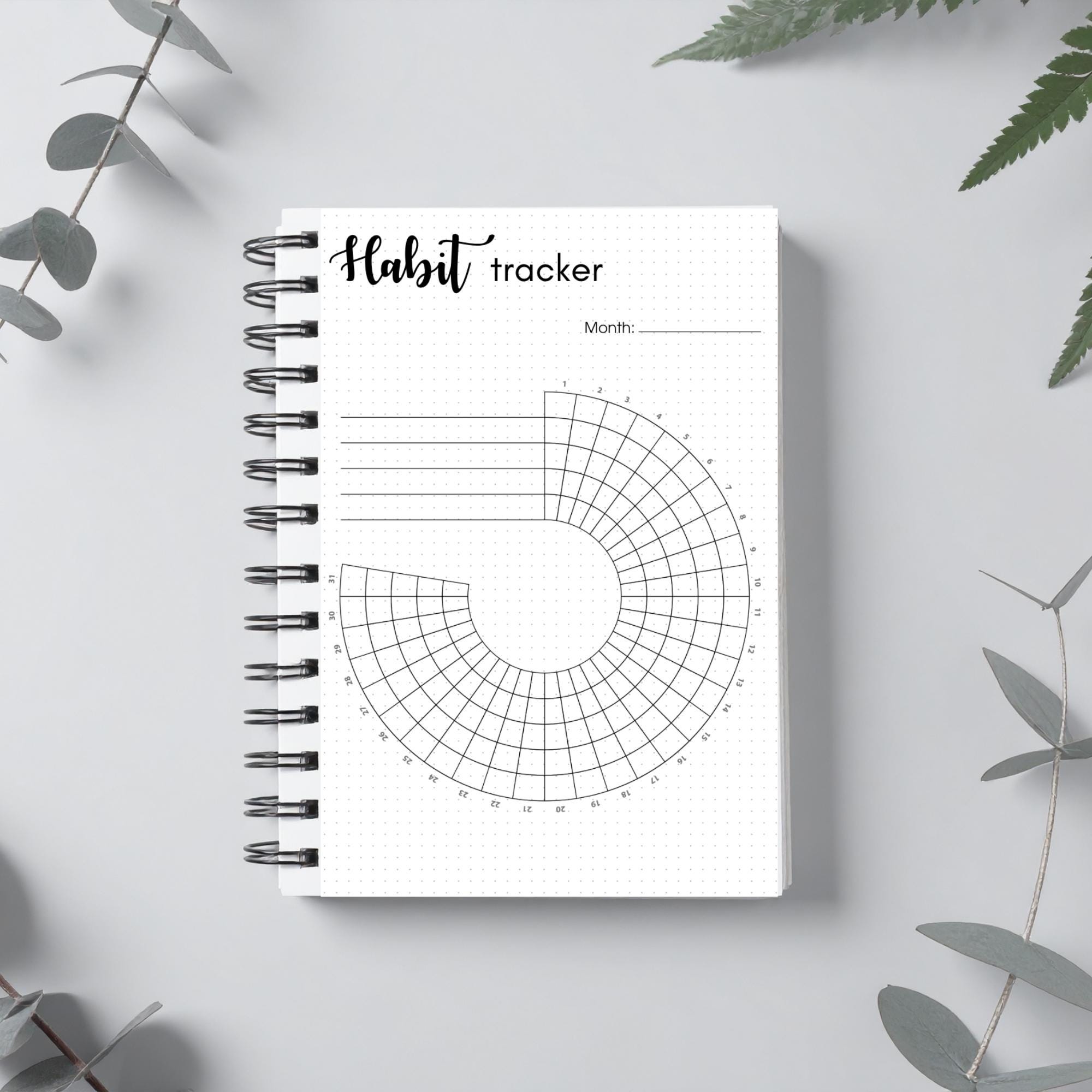 Monthly Habit Tracker Printable | Bullet Journal Printable | Minimalist ...