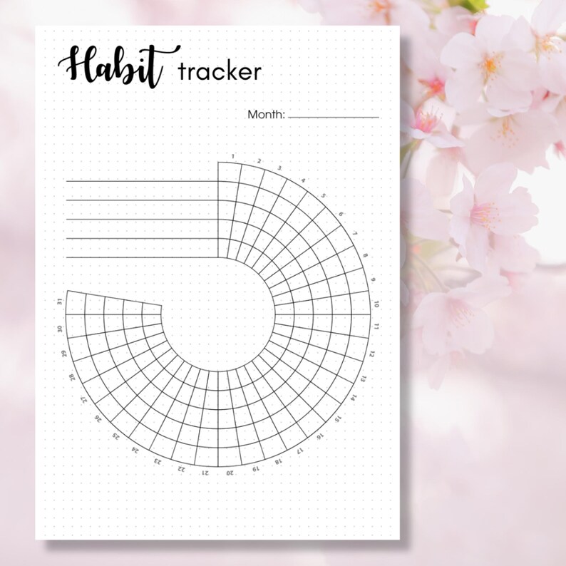 Monthly Habit Tracker Printable | Bullet Journal Printable | Minimalist ...