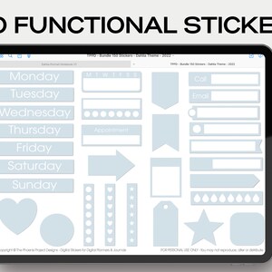 150 functional digital stickers bundle for digital planners in GoodNotes file pre cropped PNG files instant download for ipad planner