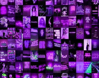 Purple Wall Collage Etsy Purple Wall Collage Etsy