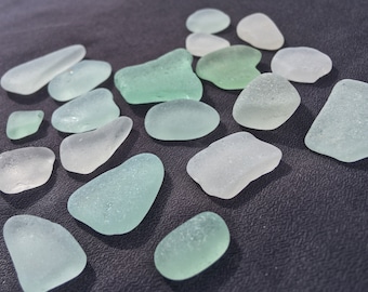 White and seafoam sea glass. 20 pieces of genuine sea glass from the NSW south coast. Seaglass variety, mix. Craft. Jewellery making. Beach.