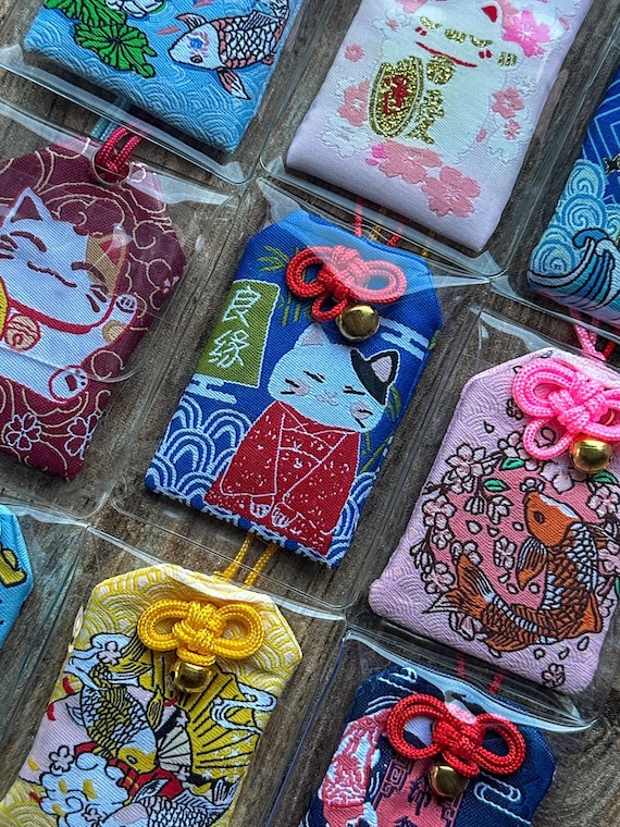 Omamori Charm V2 • Lucky Charm, Japanese Amulet, Talisman, Hanging Charm, Get Well Soon Gift, Happiness & Prosperity, Car Charm, Phone Charm