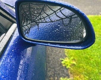 Cobweb Wing Mirror Stickers • Cobweb Decal, Wing Mirror Stickers, Mirror Decal, Alternative Style, Y2K Vinyl Decal, Modified Car Decal