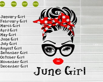 June Birthday Svg Etsy