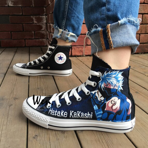Anime Naruto Hatake Kakashi Hand Painted Converse Converse | Etsy Anime Naruto Hatake Kakashi Hand Painted Converse Converse | Etsy