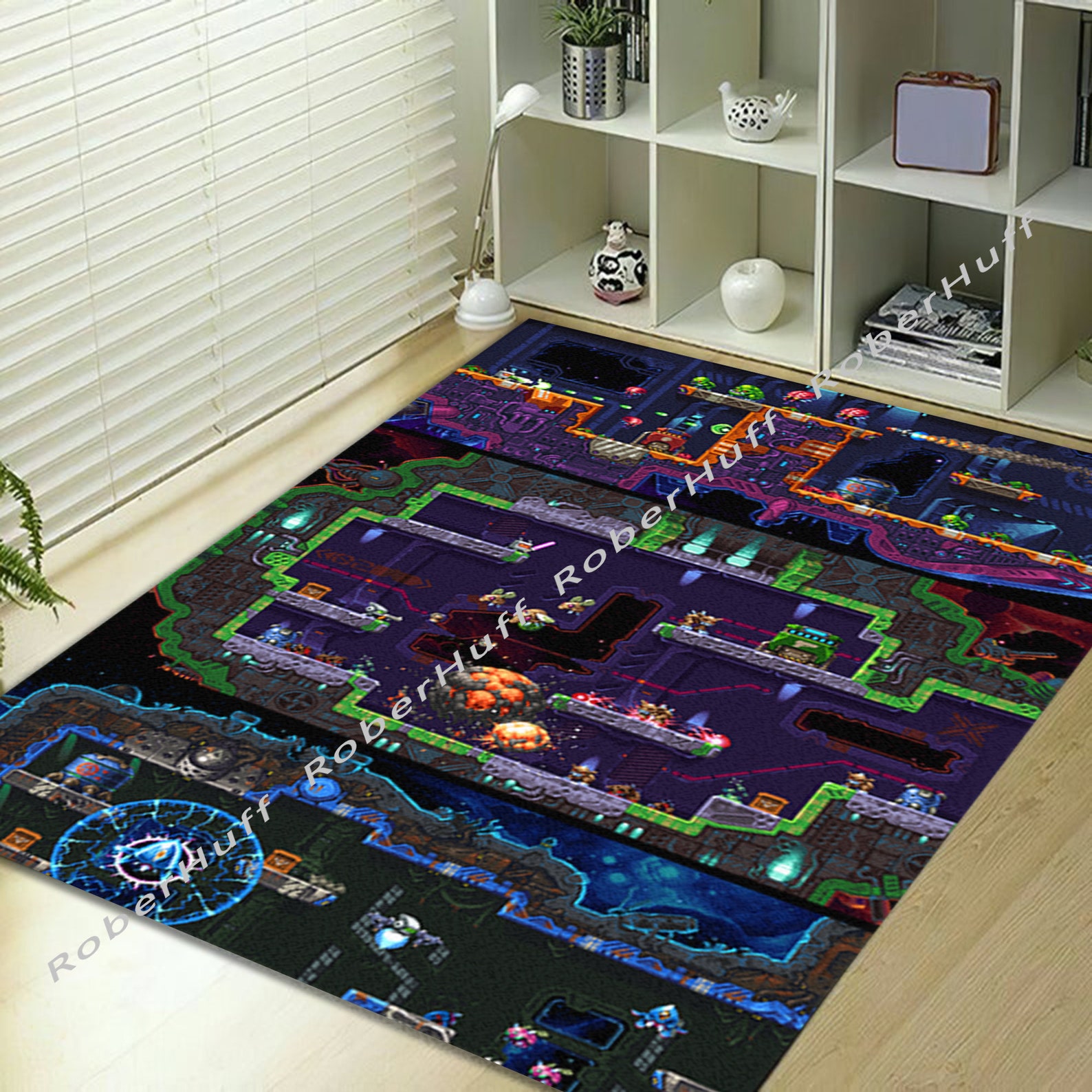 Arcade Game rug Gamer Room Play Room Game Plush Floor Carpet Etsy
