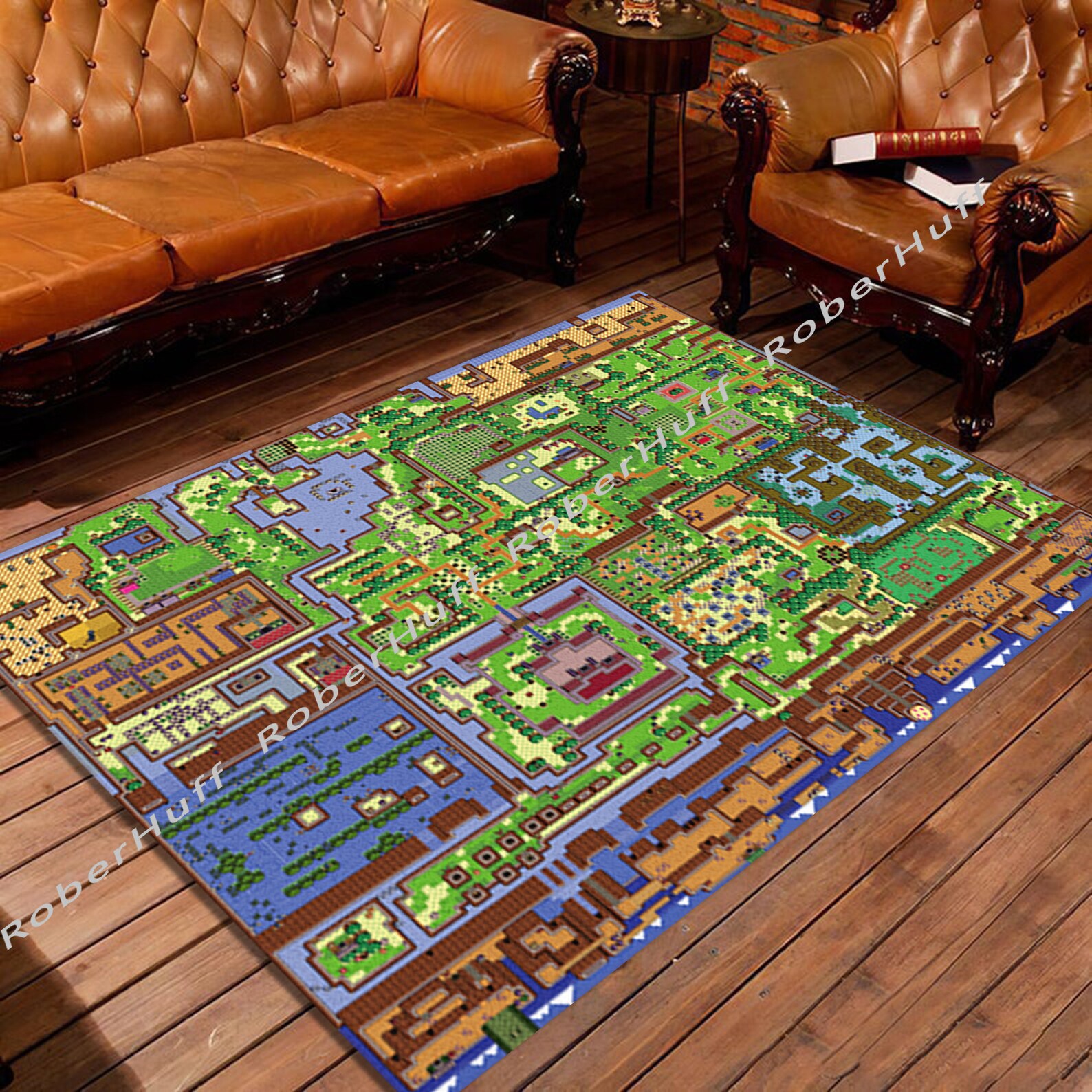 Link's Awakening Full Map Rug Zelda Map The Legend of Etsy