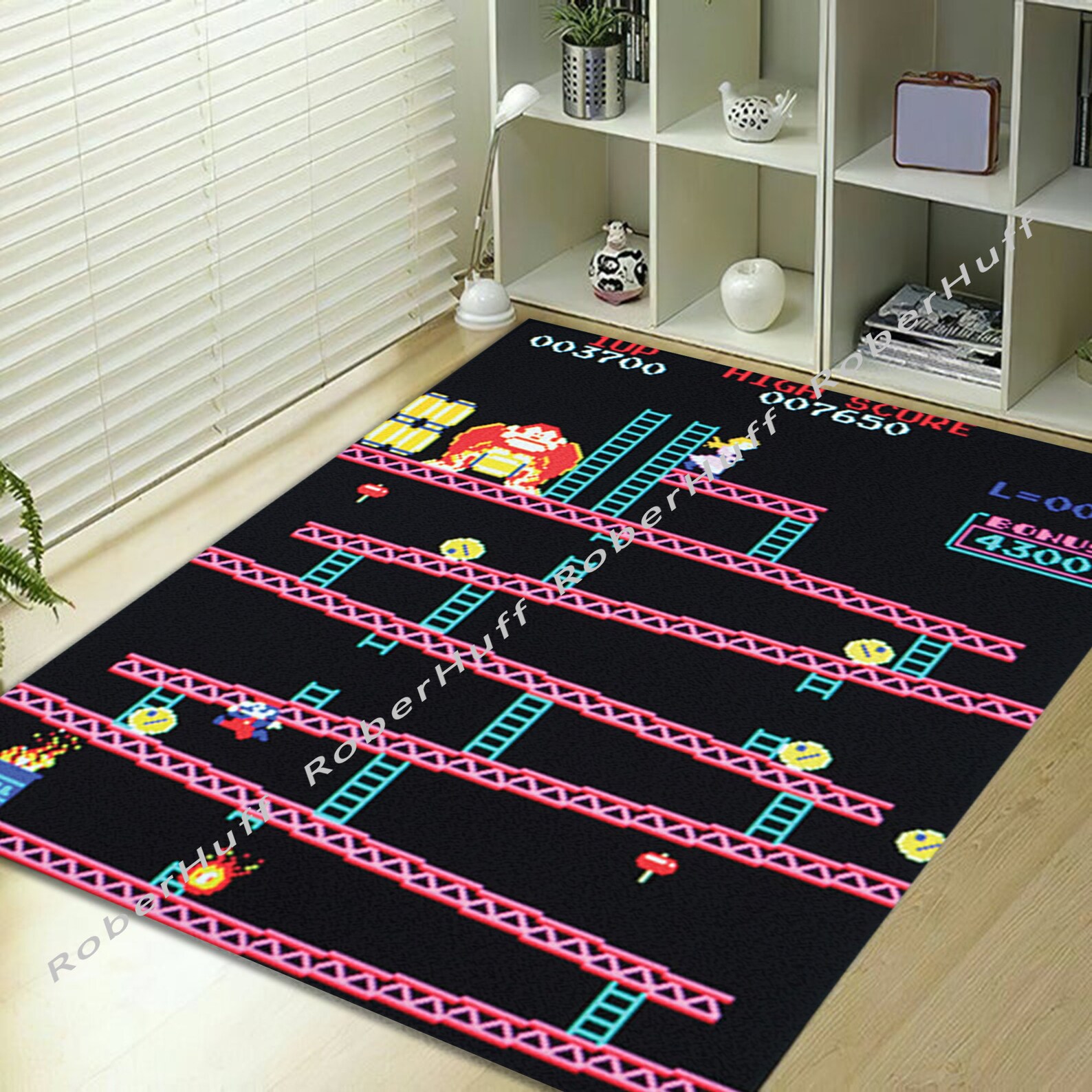 Donkey Kong Arcade Game rug Nintendo Atari Video Game Game Etsy