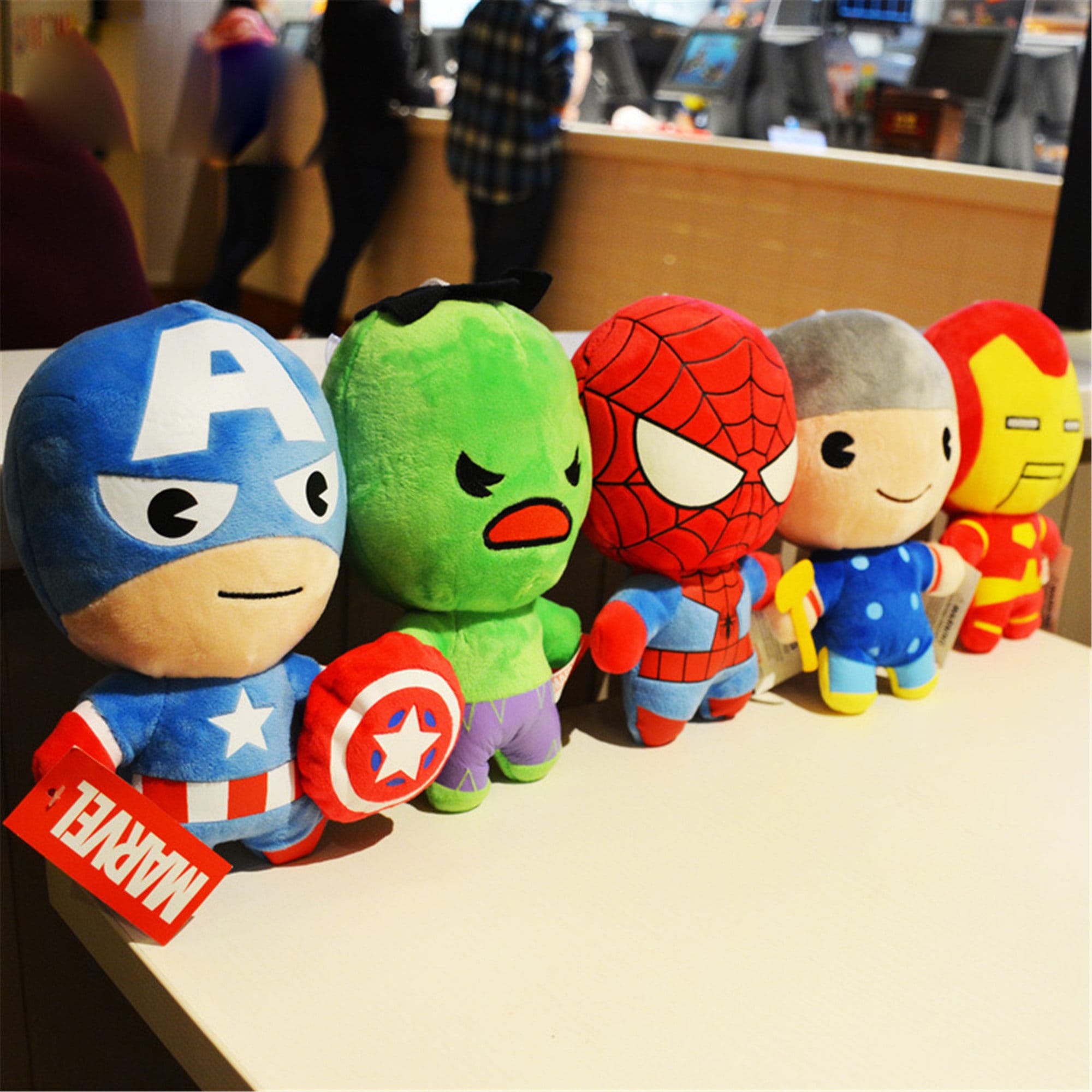 Set of 5pcs Marvel Avengers Plush Toy Superhero Plushie Etsy