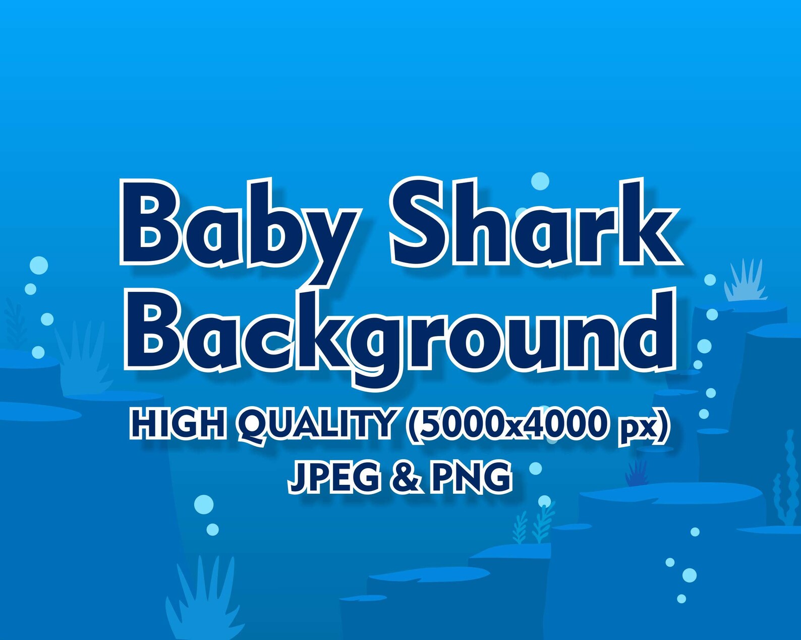 Baby Shark Background JPEG and PNG High Quality Backdrop | Etsy