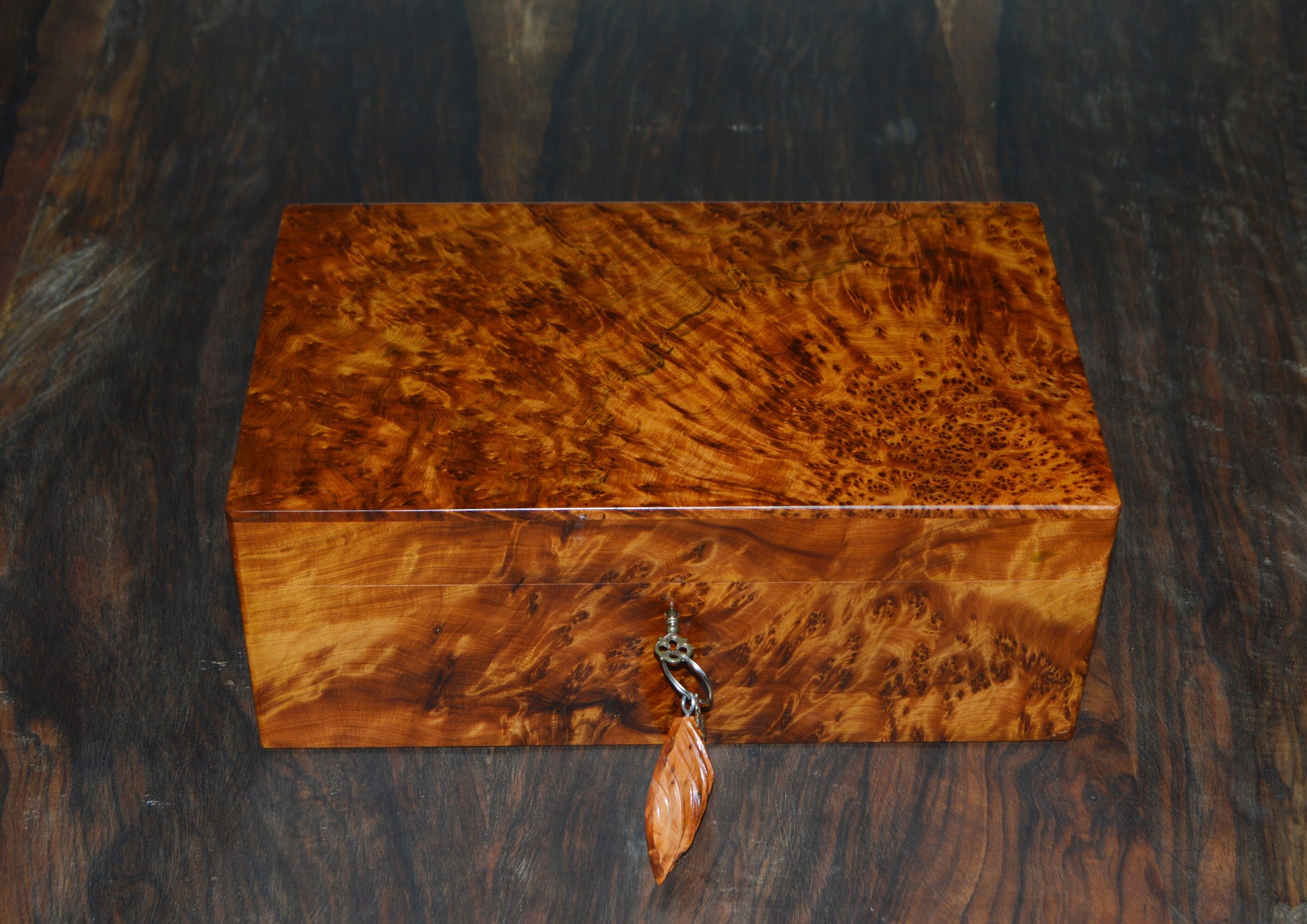 Big Wooden Jewelry Box Made of Burl Wood,large Jewelry Box Handcrafted