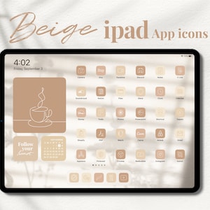 Beige iPad iOS App Icons Aesthetic | 4000 Icons, Wallpapers, Widgets Pack