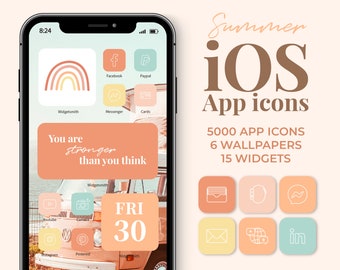 Summer Ios App Icons Aesthetic 5000 Peach Ocean iPhone App