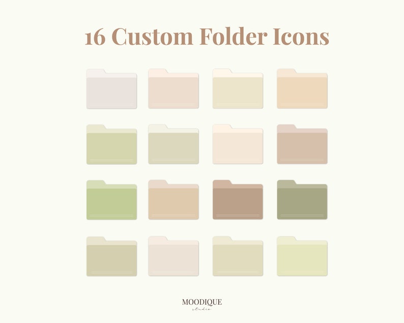 Sage Green Desktop Wallpaper Organizer Folder Icons for Mac - Etsy