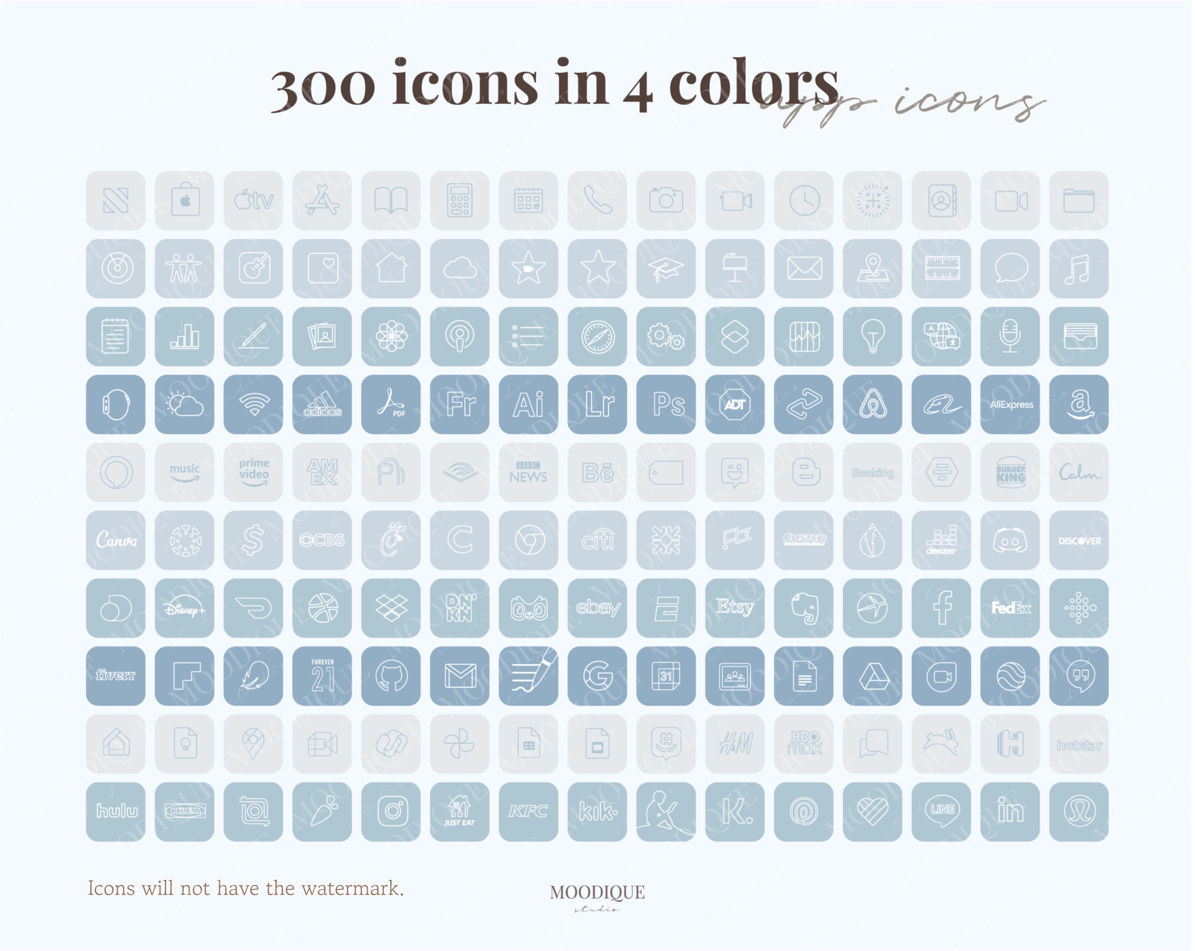 Pastel Blue Ios 1415 App Icons Aesthetic 1200 Iphone App Etsy UK