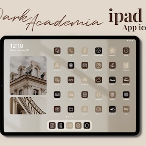 Dark Academia iPad iOS App Icons Aesthetic | 4000 Icons, Wallpapers, Widgets Pack