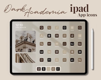 Dark Academia iPad iOS App Icons Aesthetic | 4000 Icons, Wallpapers, Widgets Pack