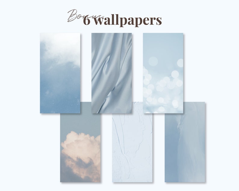 Pastel Blue Ios 1415 App Icons Aesthetic 1200 Iphone App Etsy