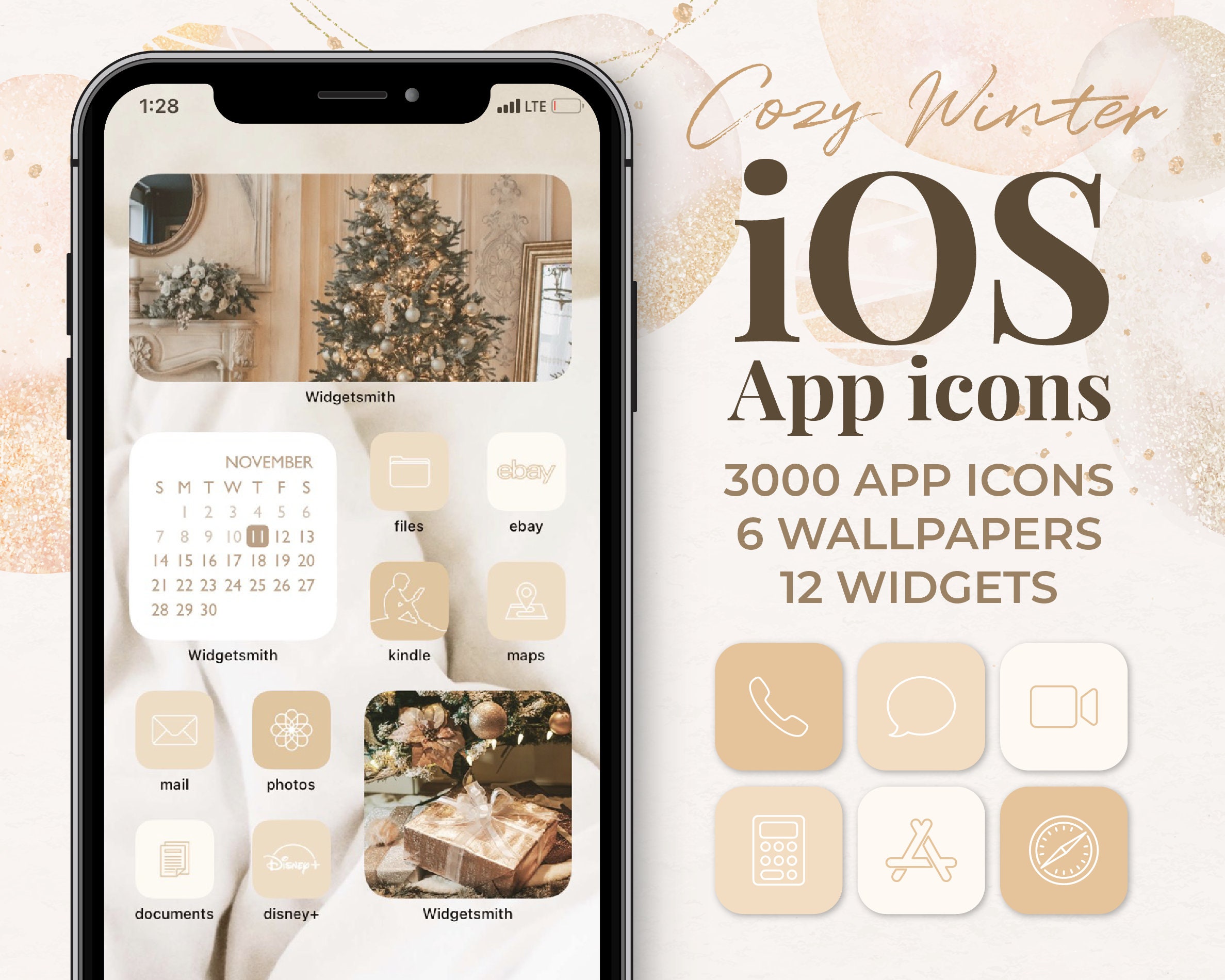 Weihnachten Gemütlich Winter iOS App Icons Aesthetic Beige 3000 iPhone  Icons, Wallpapers, Photo Widgets Pack - Etsy.de