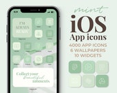 Mint Green iOS App Icons Aesthetic | 4000 Neutral iPhone app covers pack | Customize Home Screen | Widget Shortcuts