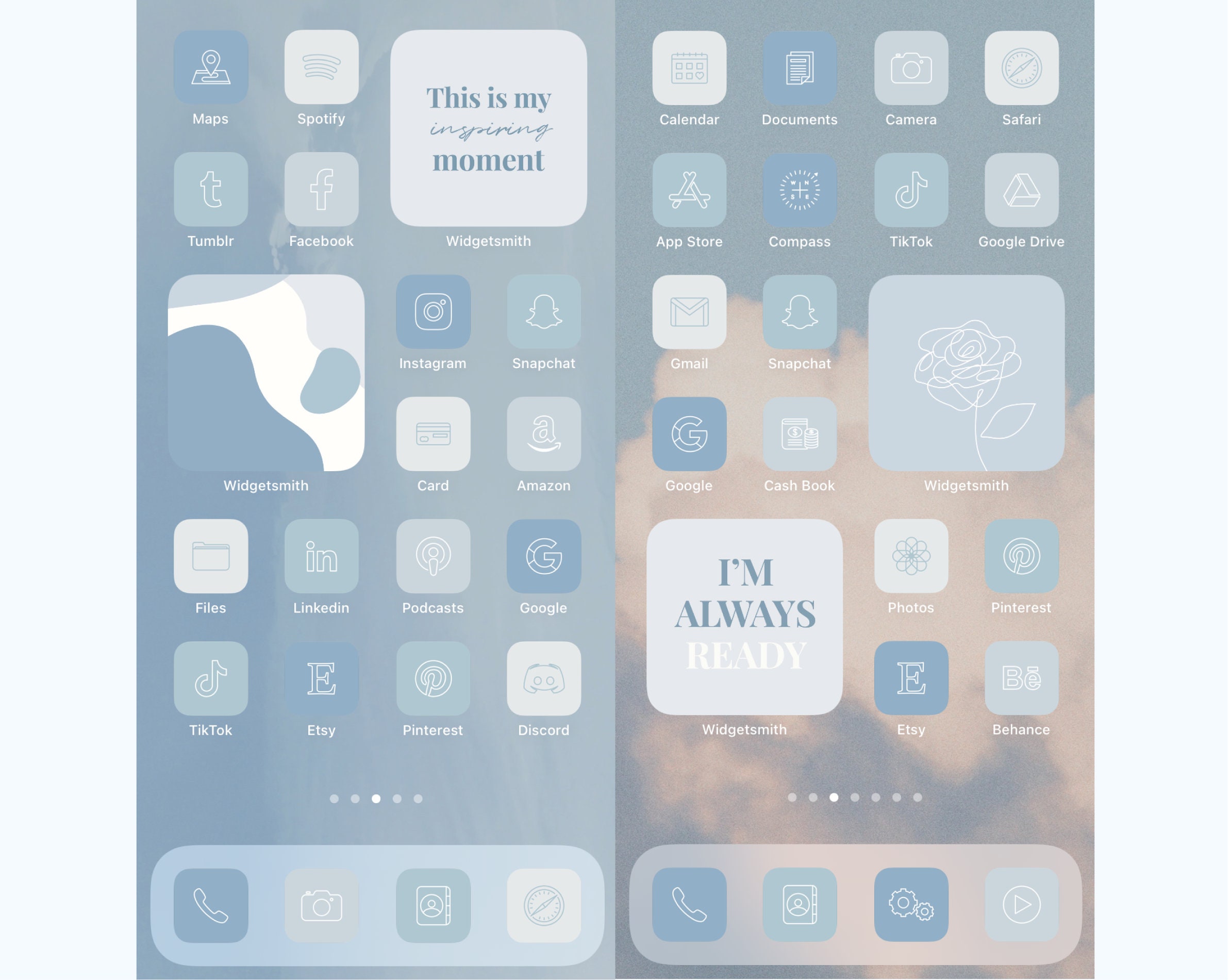 Pastel Blue Ios 1415 App Icons Aesthetic 1200 Iphone App Etsy UK