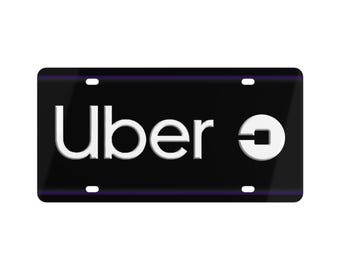 Uber Driver License Plate: Aluminum Personalized Car Decor
