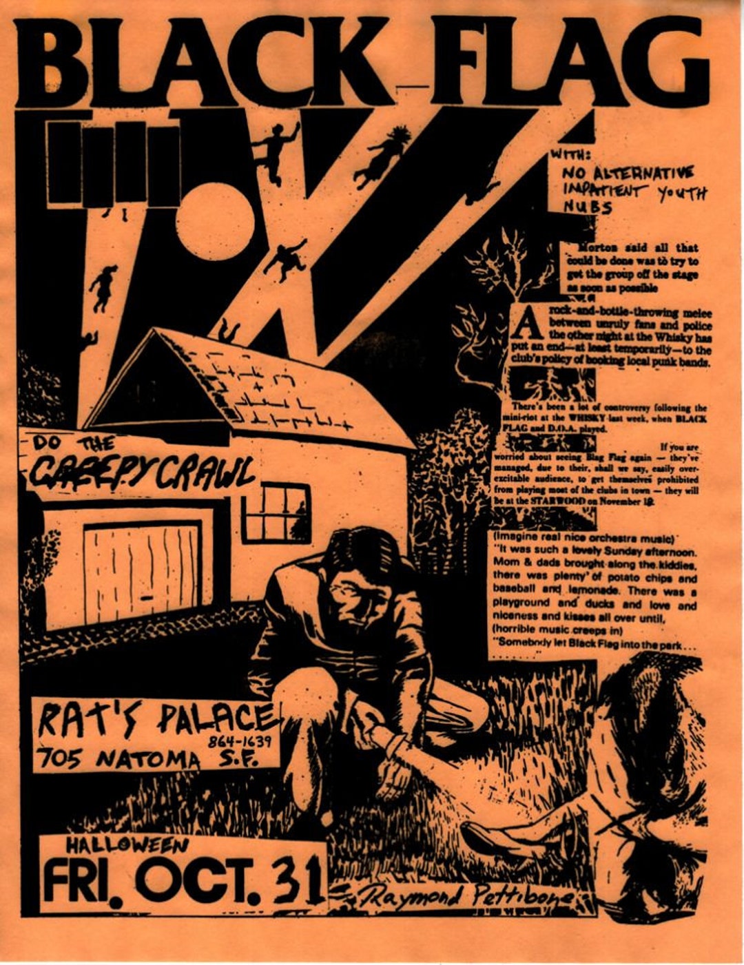 Black Flag Tour Poster Etsy