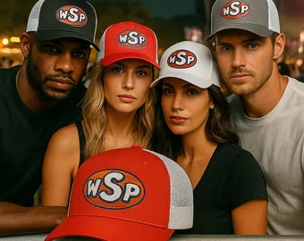Widespread Panic Embroidery Trucker Cap - WSP Design - Snapback Baseball Hat