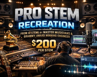 AI-steelvervanging door Grammy-winnende ingenieurs | Professionele studiomuzikanten: opnamestudio's van wereldklasse