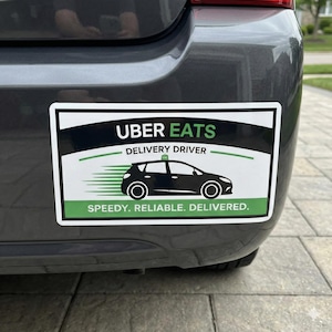 Sticker livreur Uber Eats, Sticker voiture, Sticker pour ordinateur portable