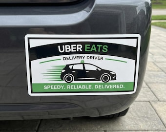 Uber Eats Delivery Driver Sticker, Car Decal, Laptop Sticker