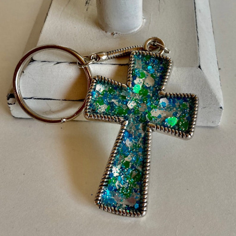 Cross Keychain purse charm for Mother\u2019s Day gift or for teen girl birthday gift